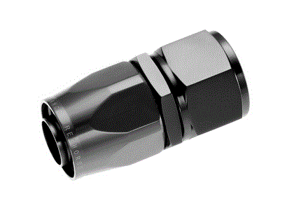 -10AN Swivel Seal Straight Hose End - Black - Click Image to Close